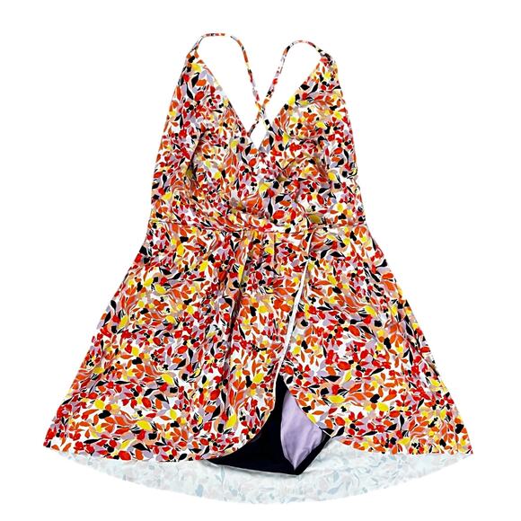 Anne Cole Swim Dress One Piece Skirted Swimsuit Women’s 16 Multicolor Resort - Picture 3 of 8